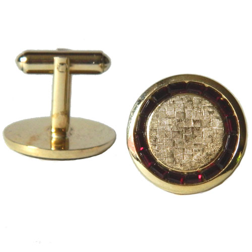 Red and gold cufflinks