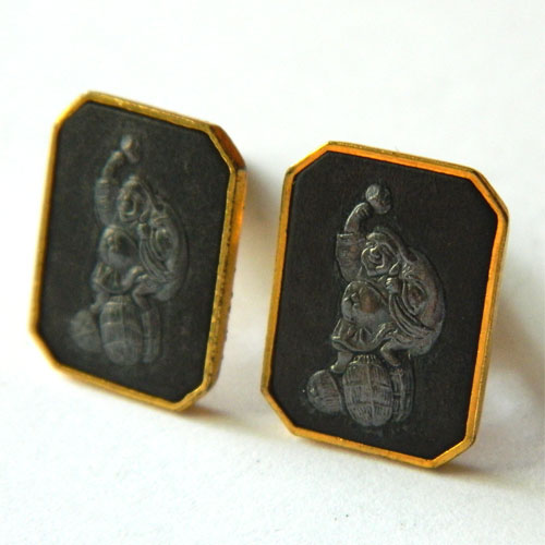 Japanese damascene cuff links