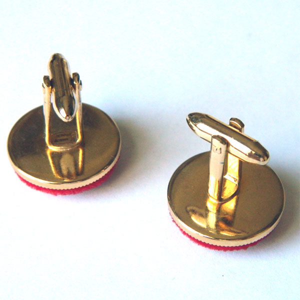 Red velvet cuff links