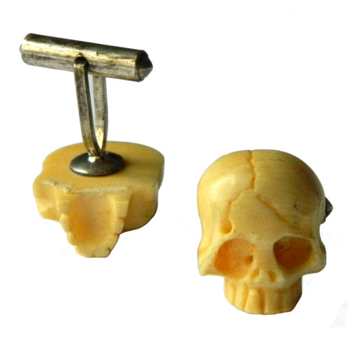 Vintage skull cufflinks