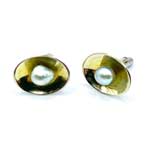 Sterling pearl cuff links