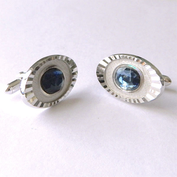 blue cufflinks