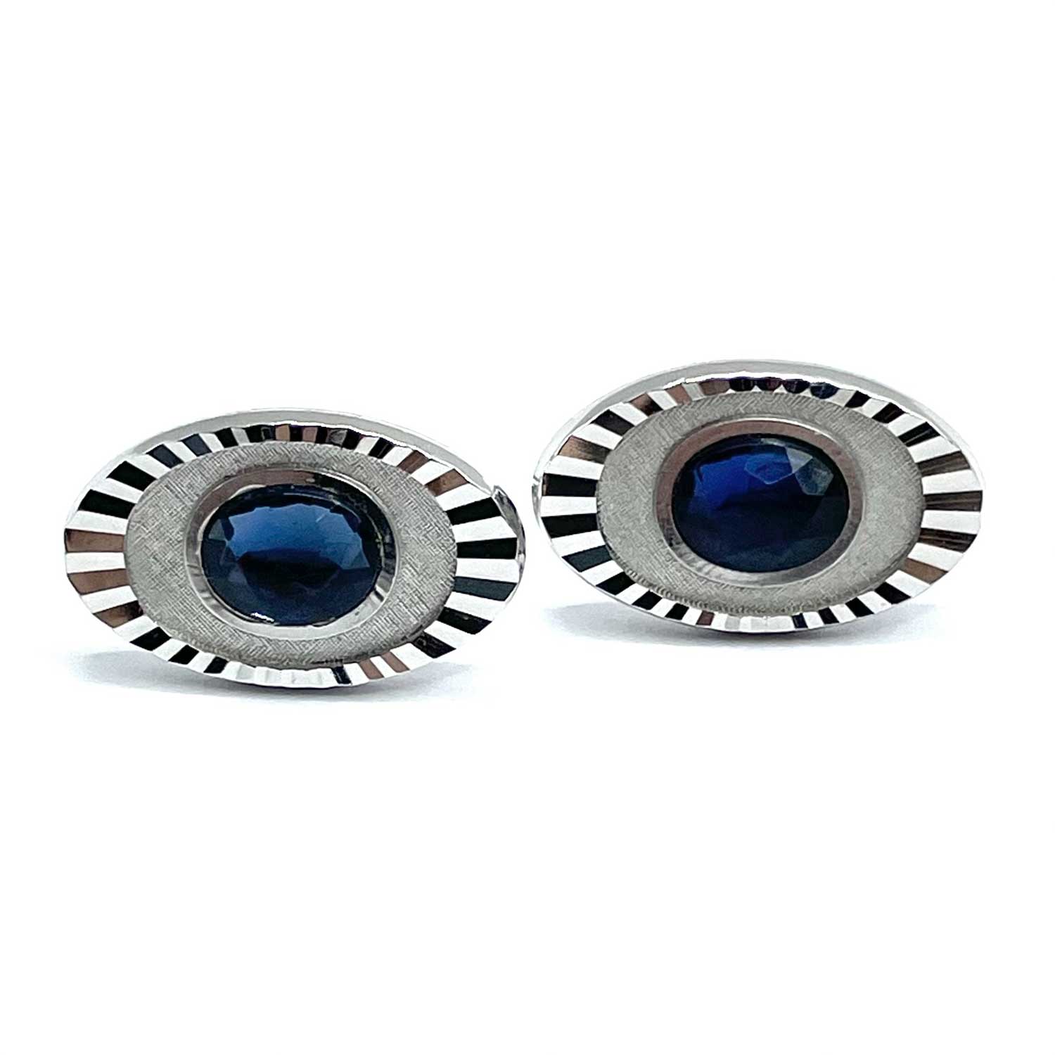 1950s Swank cobalt blue cufflinks