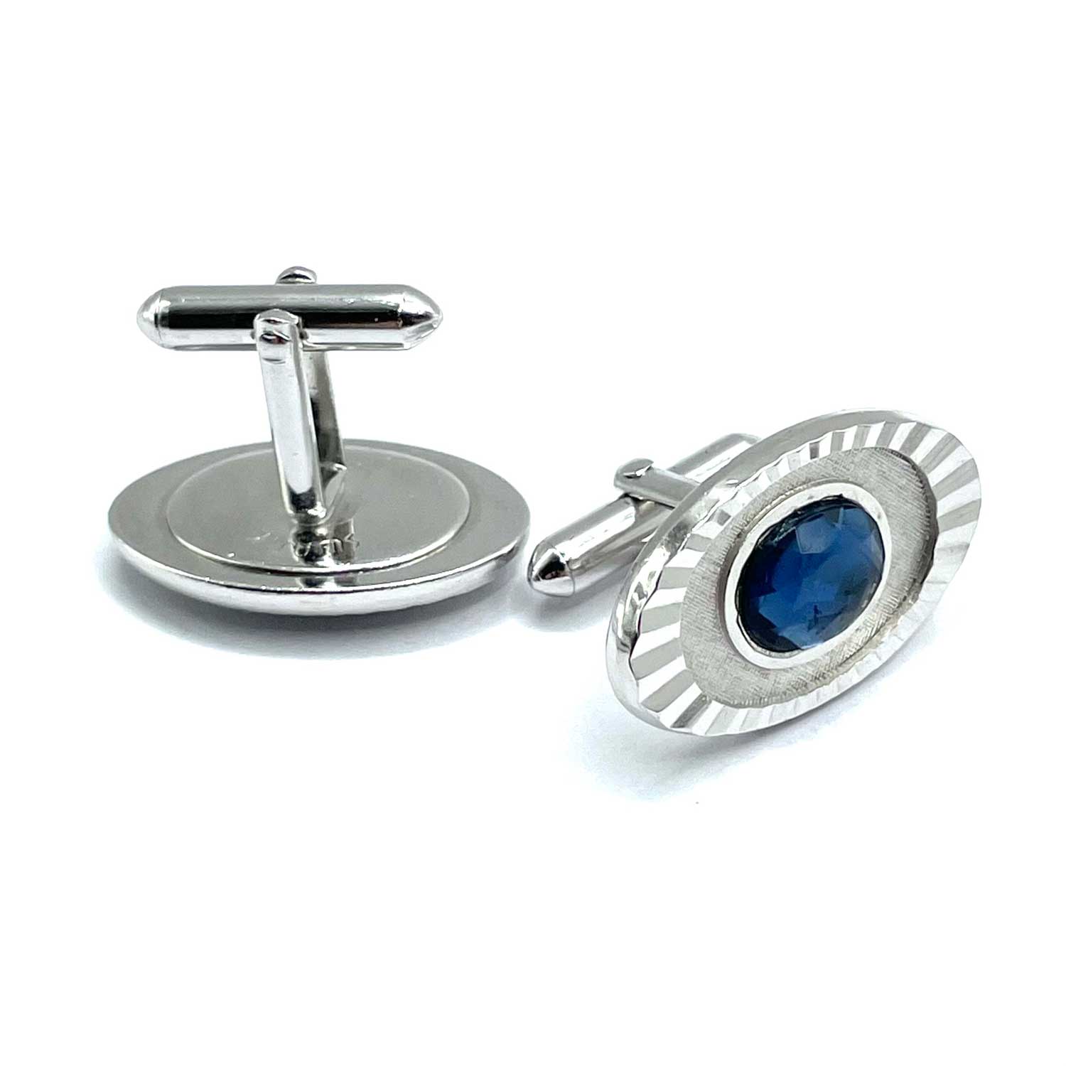 1950s Swank cobalt blue cufflinks