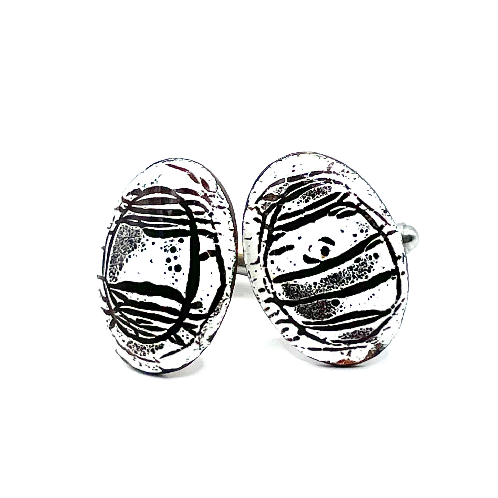 hand enameled copper cufflinks