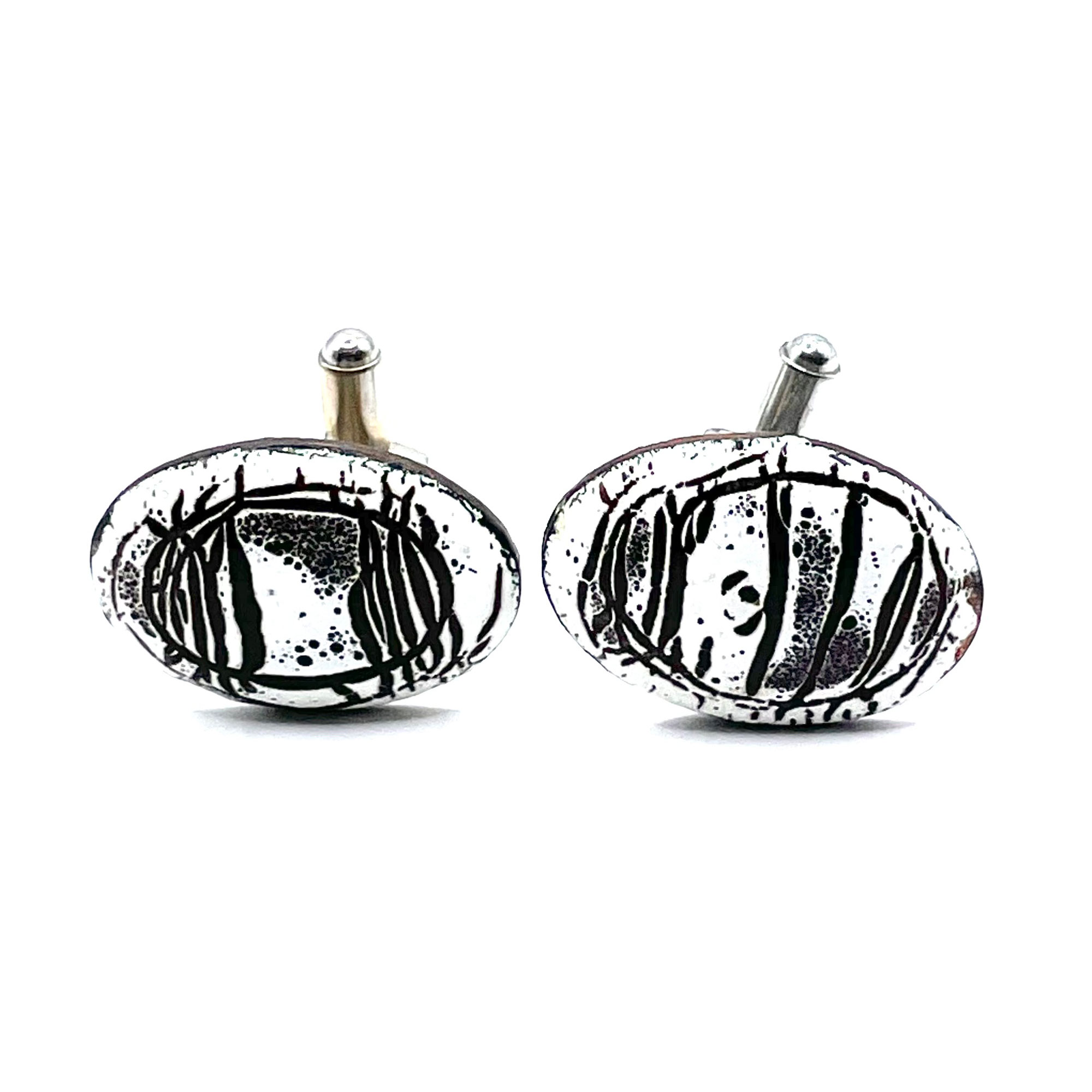enameled cufflinks