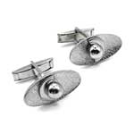 silver oval cufflinks