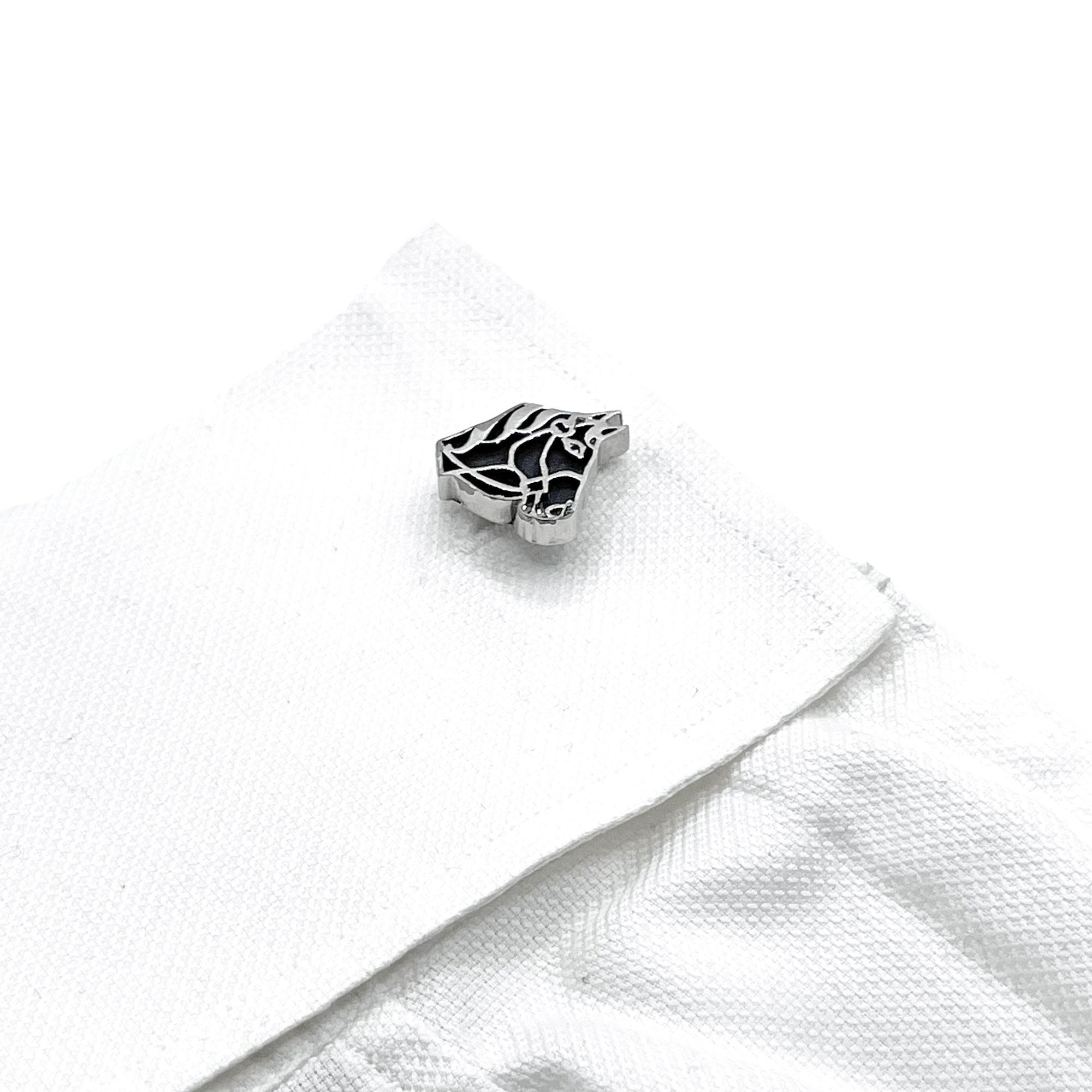horse head cufflinks