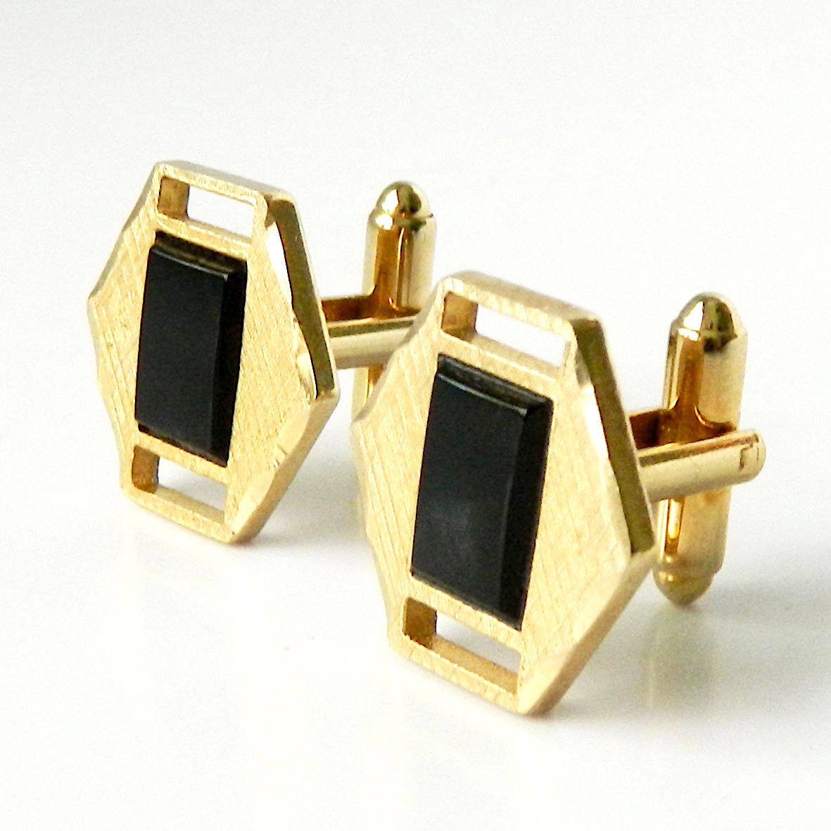 Black onyx cuff links