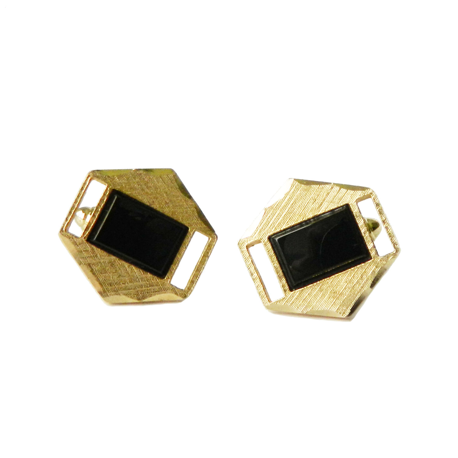 Black onyx cuff links