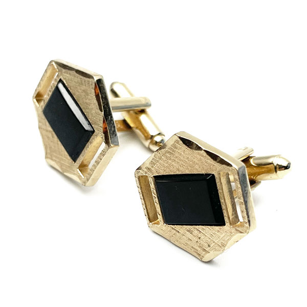 Black onyx cuff links