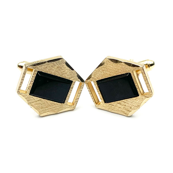 Black onyx cuff links