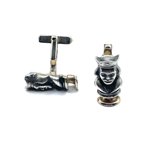 Chess king cuff links