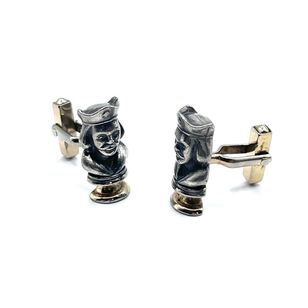 Chess king cuff links