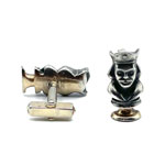Swank chess king cufflinks