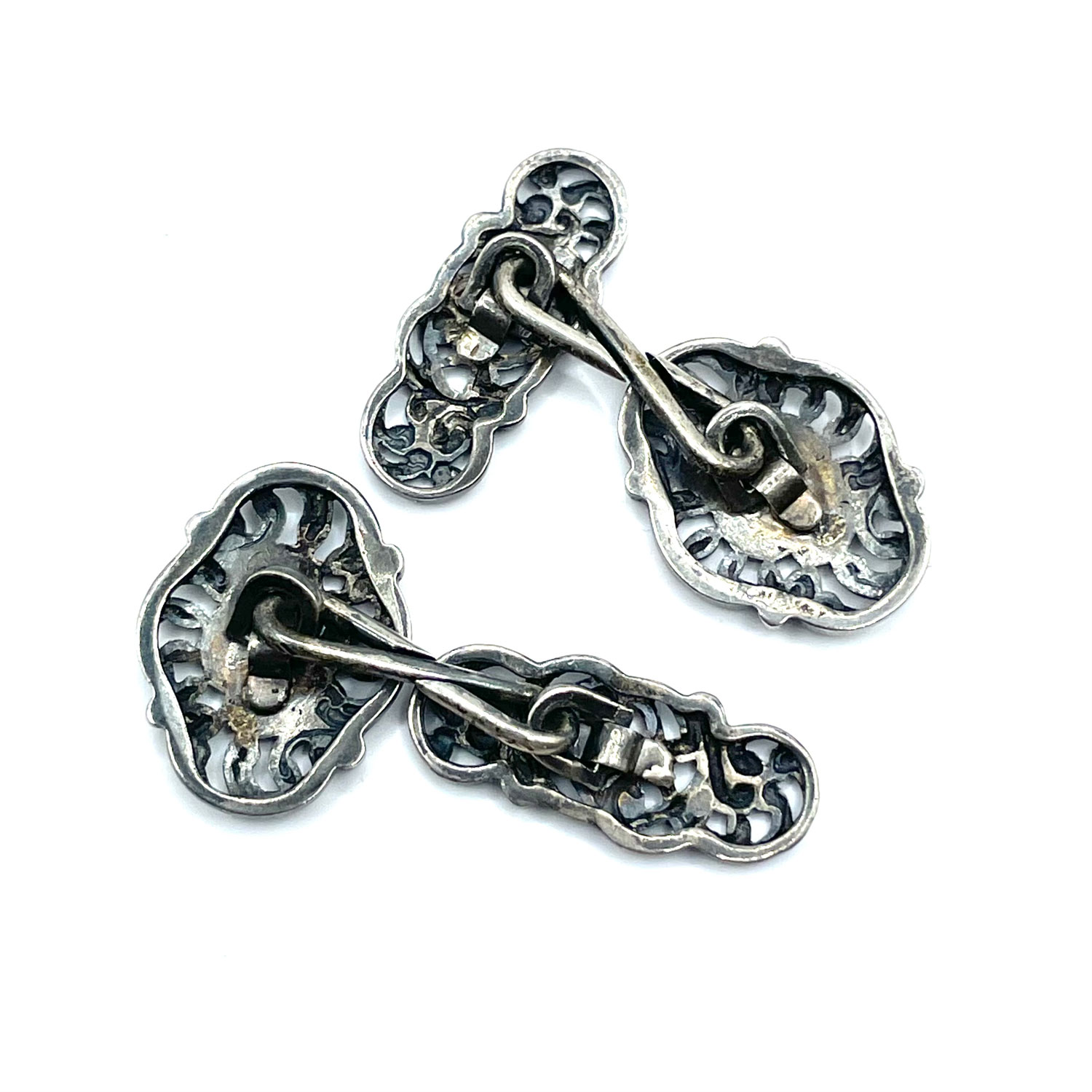 antique sterling silver cufflinks