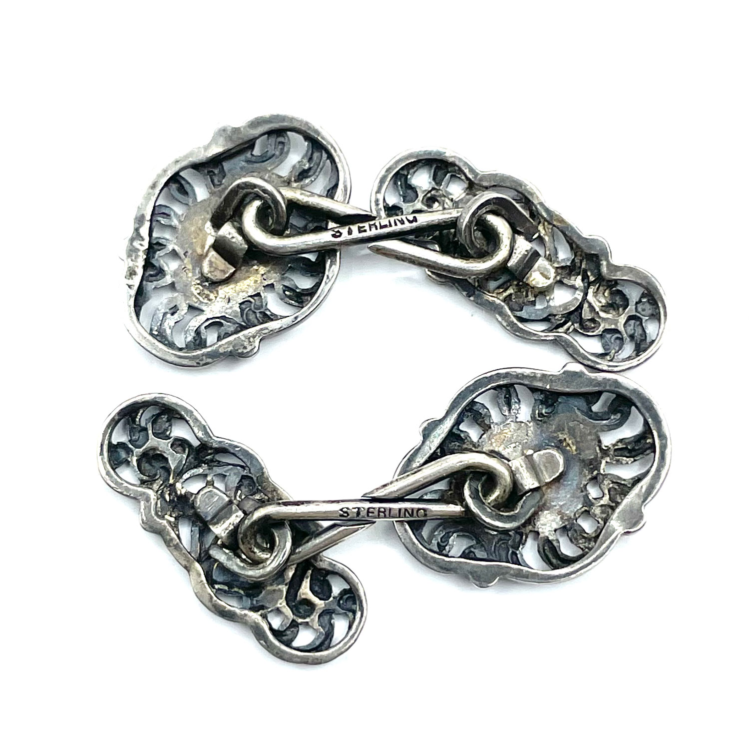 antique sterling silver cufflinks