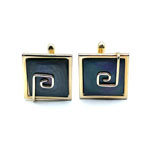 Swank abalone cufflinks