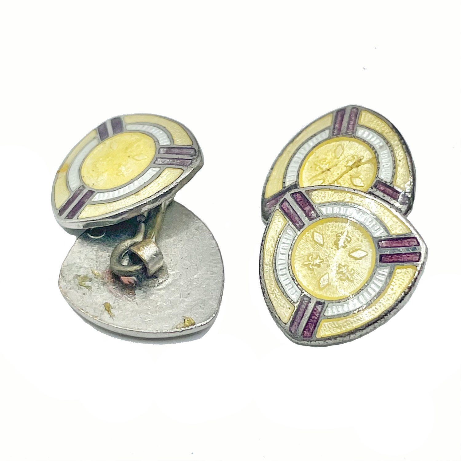1920s enameled cufflinks