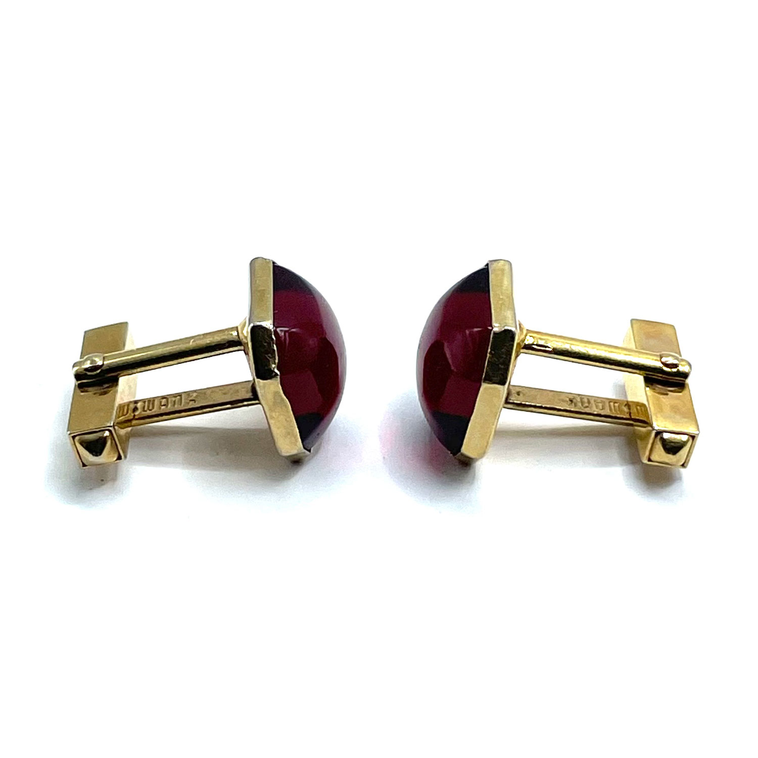 1940s red cabochon cufflinks