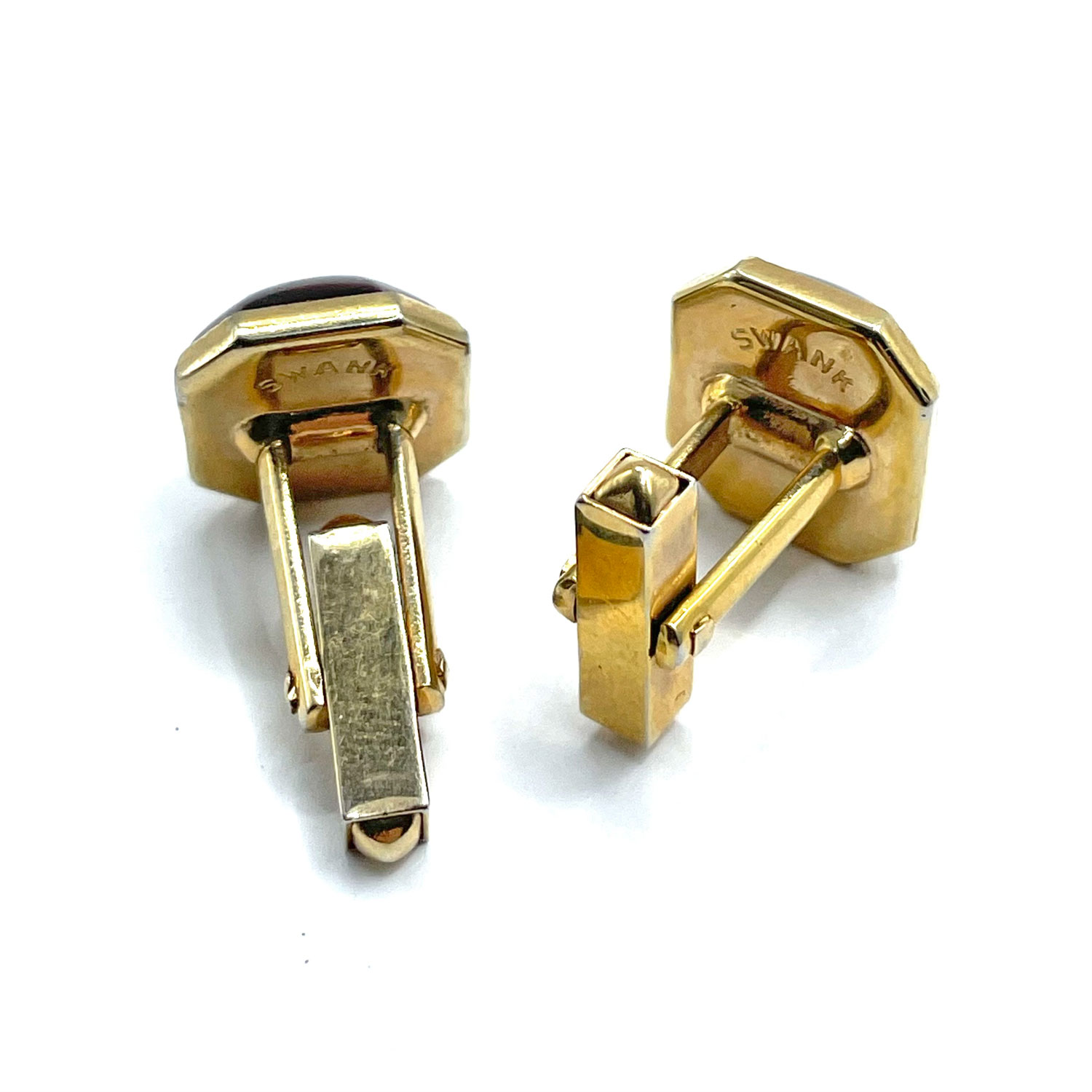 1940s red cabochon cufflinks