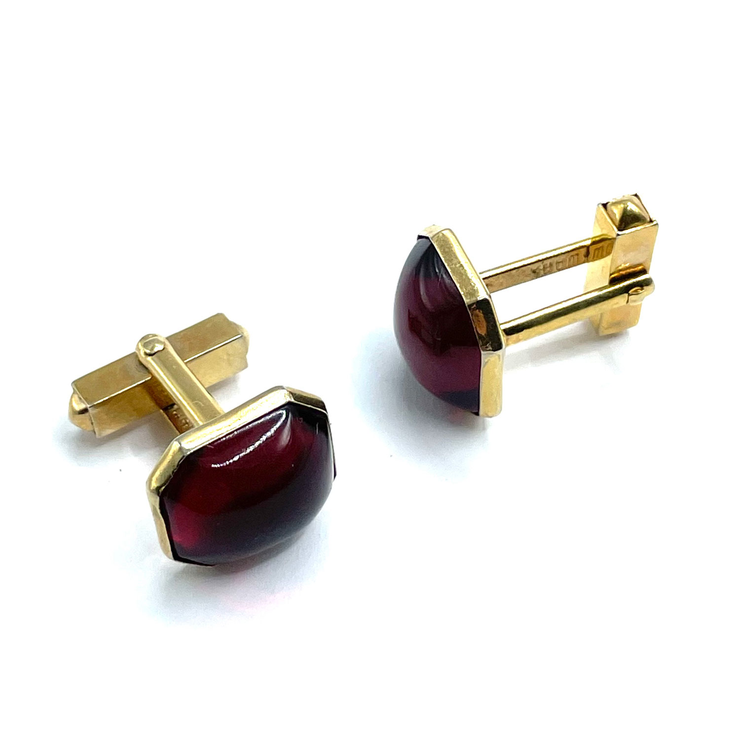 1940s red cabochon cufflinks