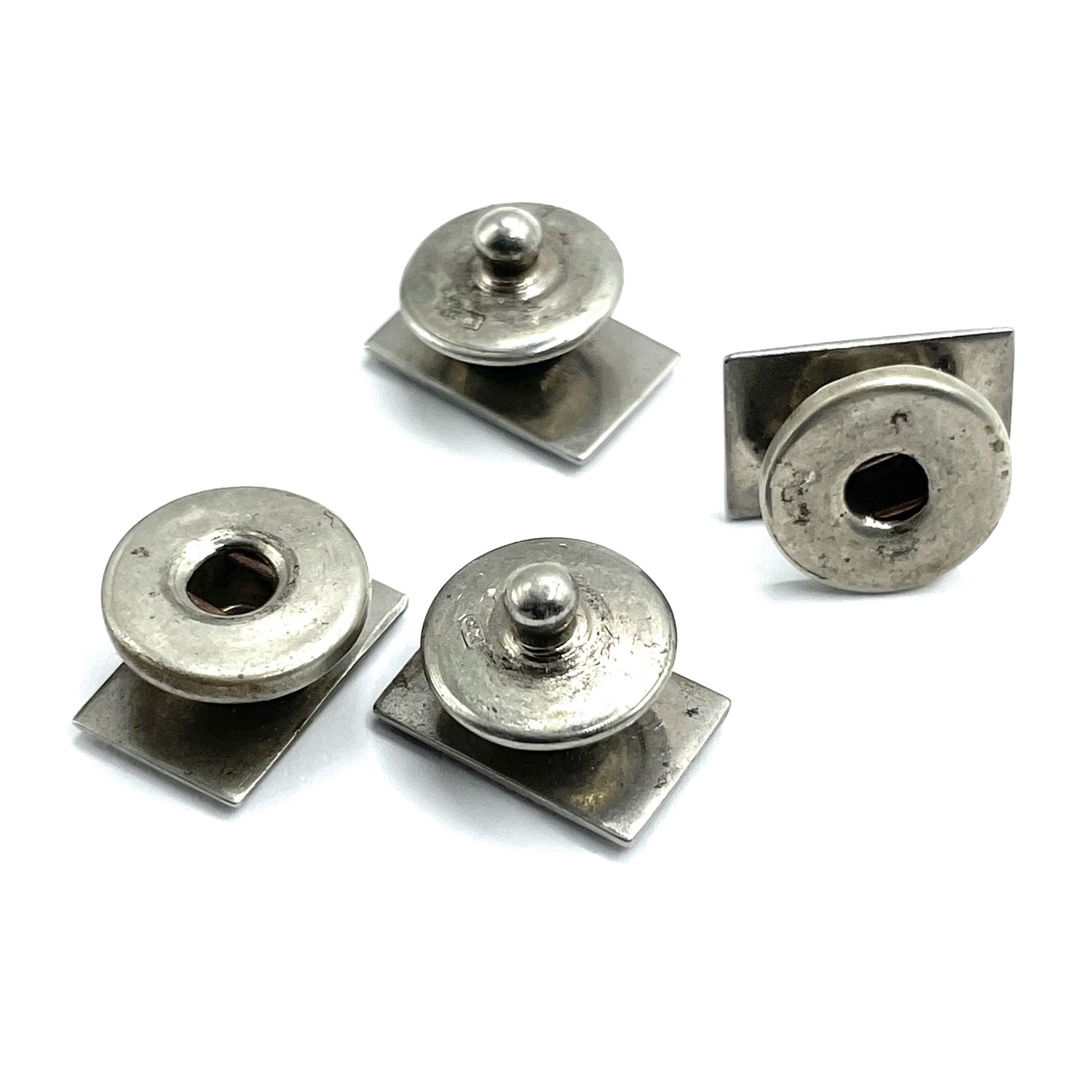 1920s enameled rectangular snap cufflinks