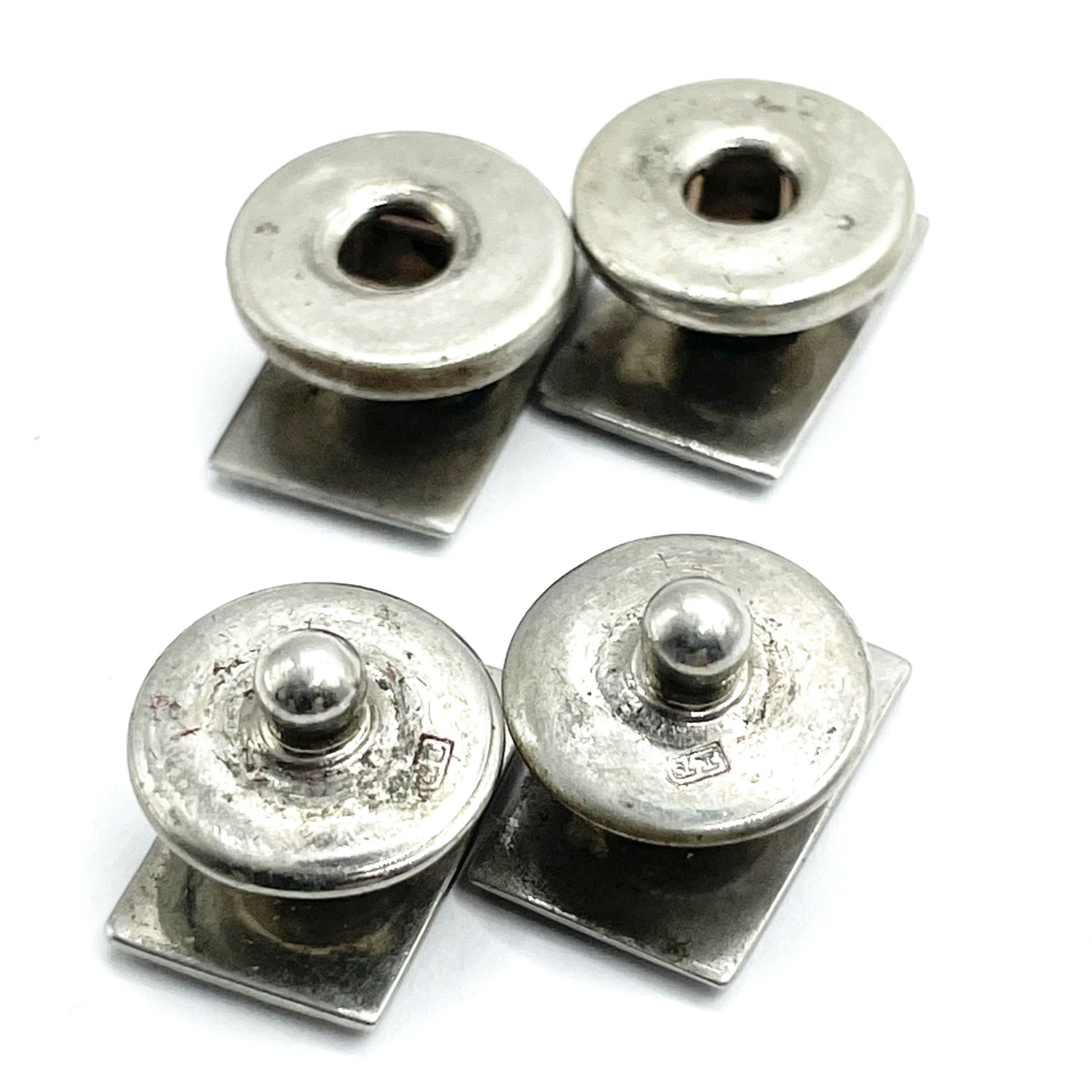 1920s enameled rectangular snap cufflinks