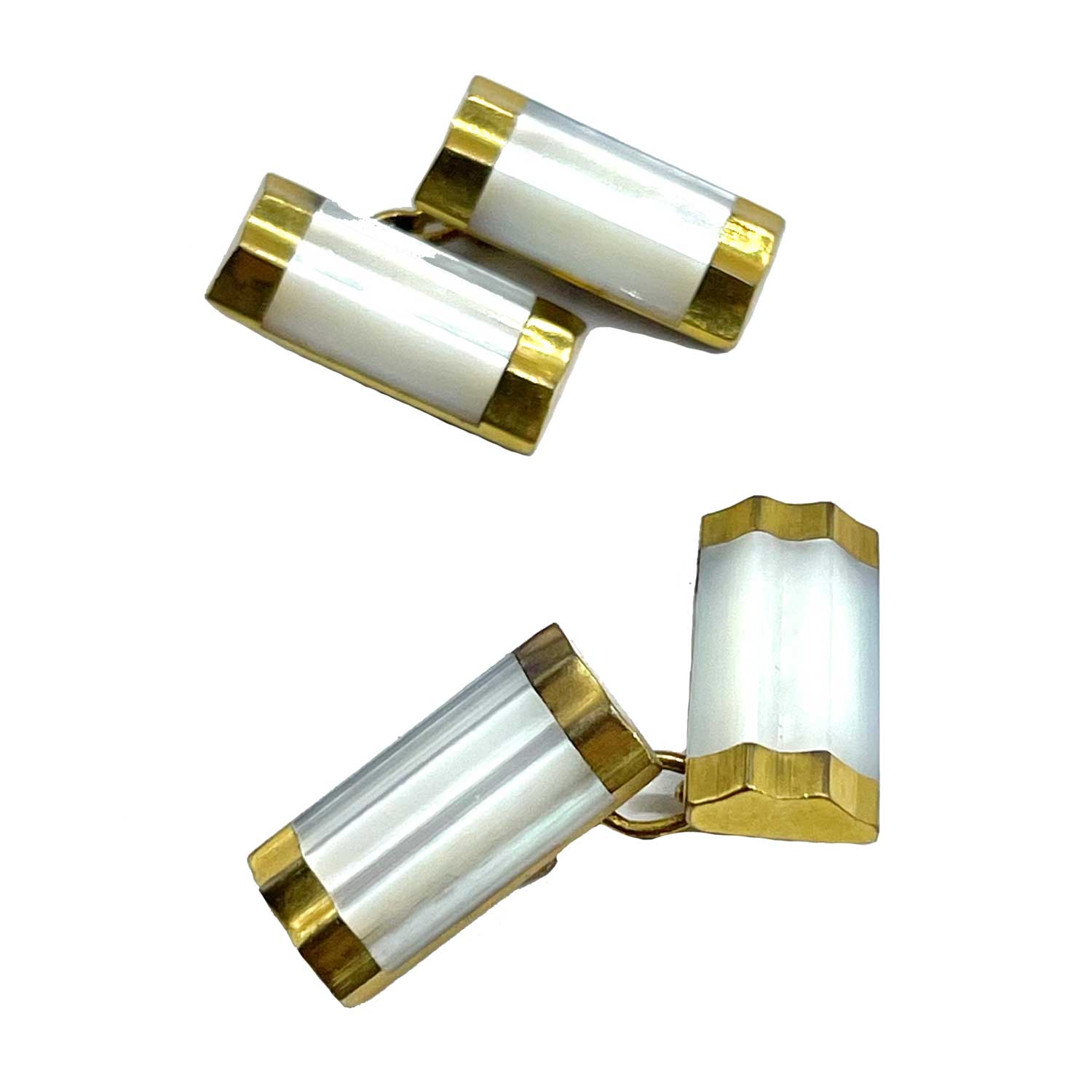 1920s mother of pearl rectangular cufflinks