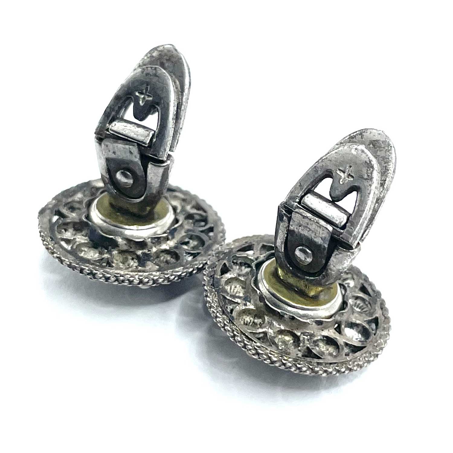 Silver wire work cufflinks