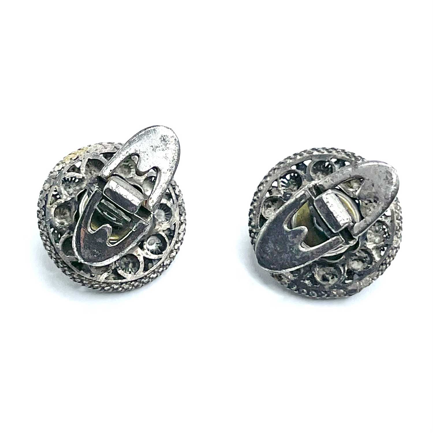 Silver wire work cufflinks
