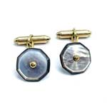 1930s abalone cufflinks