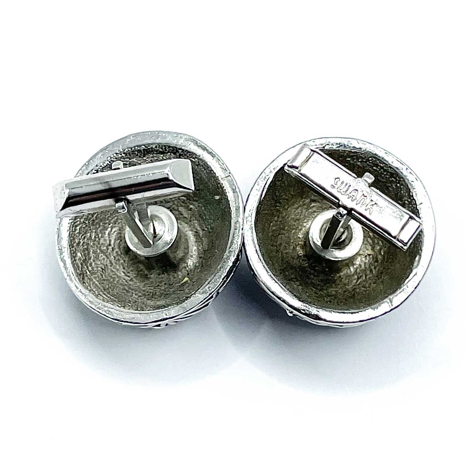 Silver globe cufflinks