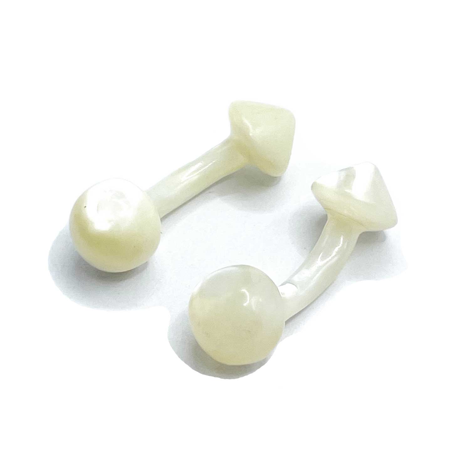 Antique Victorian Hand Carved Mother of Pearl Cufflinks