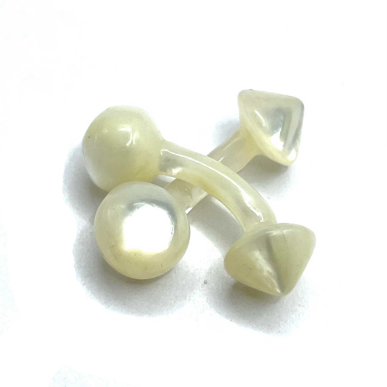 Antique Victorian Hand Carved Mother of Pearl Cufflinks