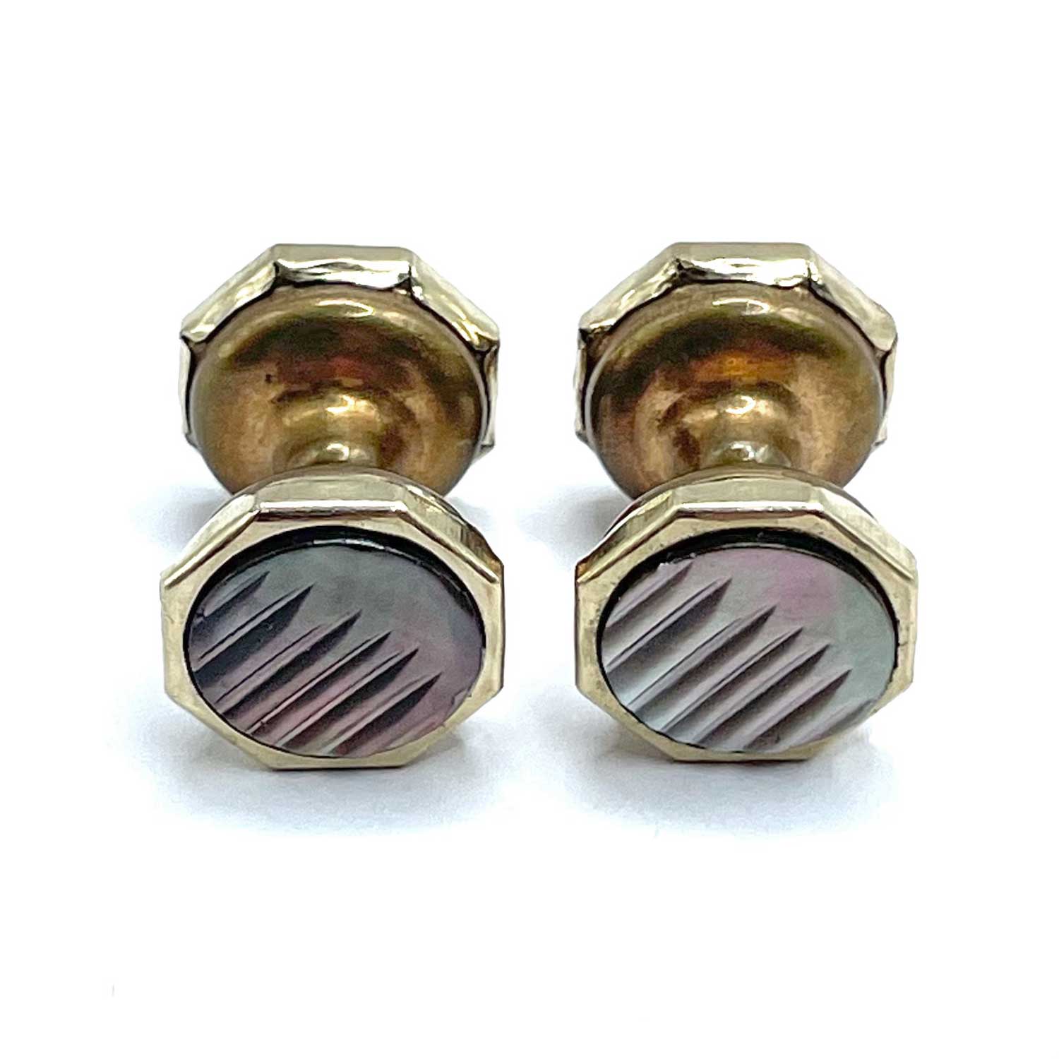 French Art Deco abalone cuff links