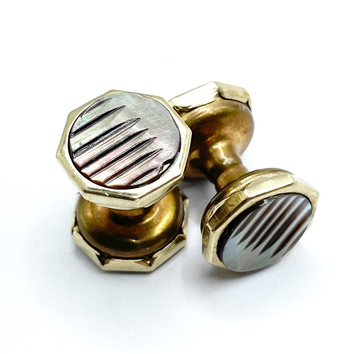 French Art Deco abalone cuff links