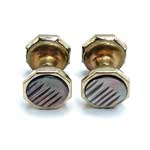 French Art Deco abalone cuff links