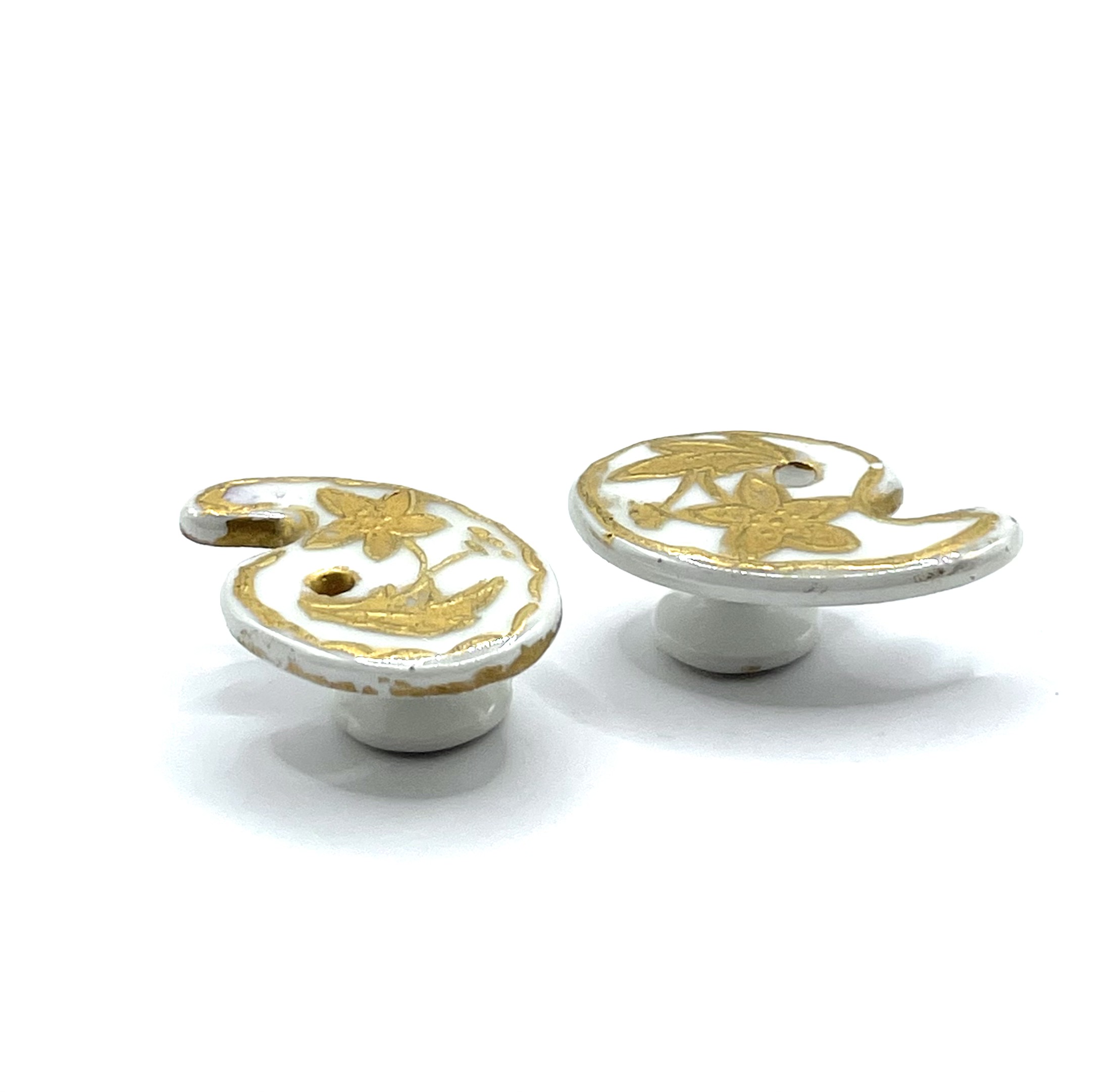 antique ceramic cufflinks