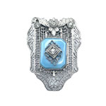 Art Deco filigree dress clip