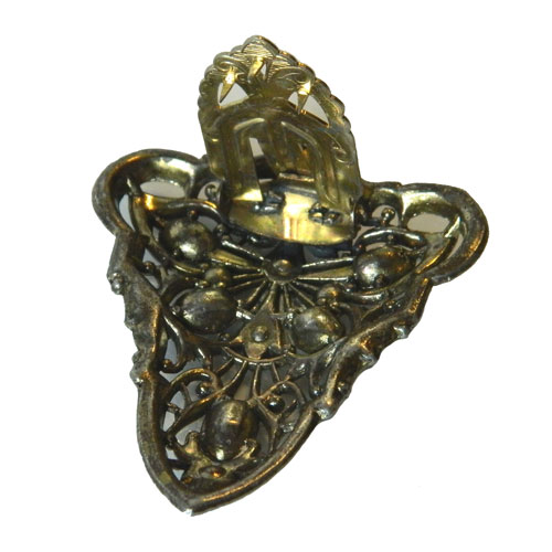 Art nouveau rhinestone clip