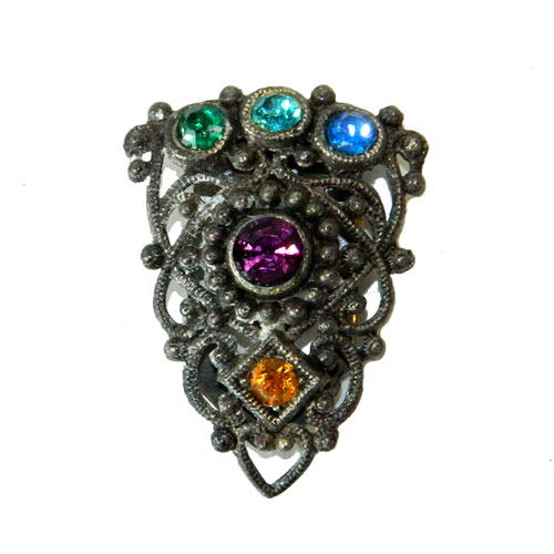 Art nouveau rhinestone clip