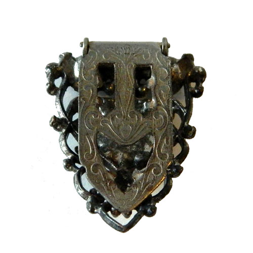 art nouveau rhinestone duette dress clip