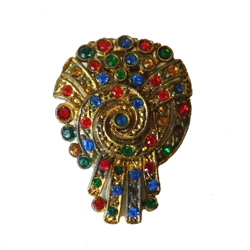 Colorful rhinestone clip