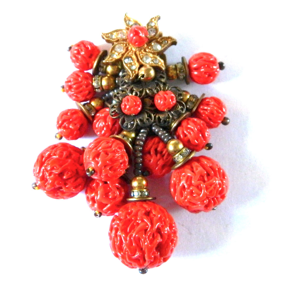 1930s Miriam Haskell dress clip