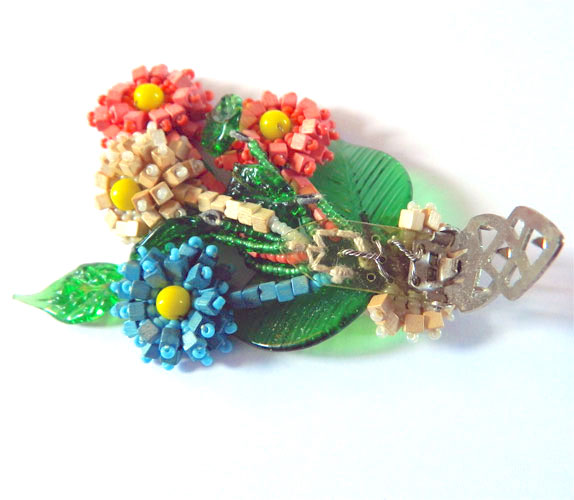 1930's Miriam Haskell dress clip