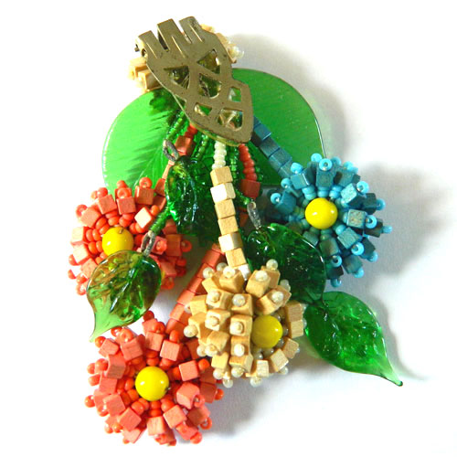 1930's Miriam Haskell dress clip