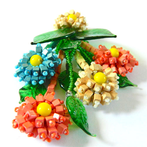 1930's Miriam Haskell dress clip