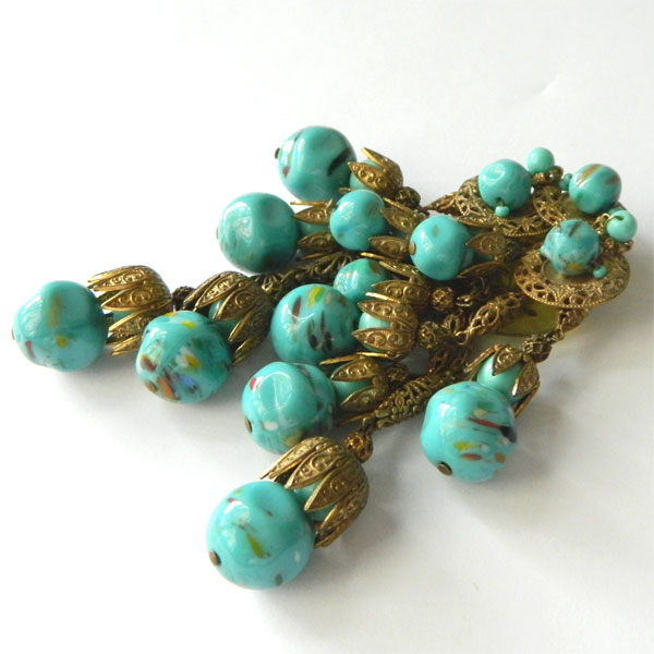 1930s Miriam Haskell dress clip