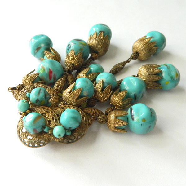 1930's Miriam Haskell dress clip